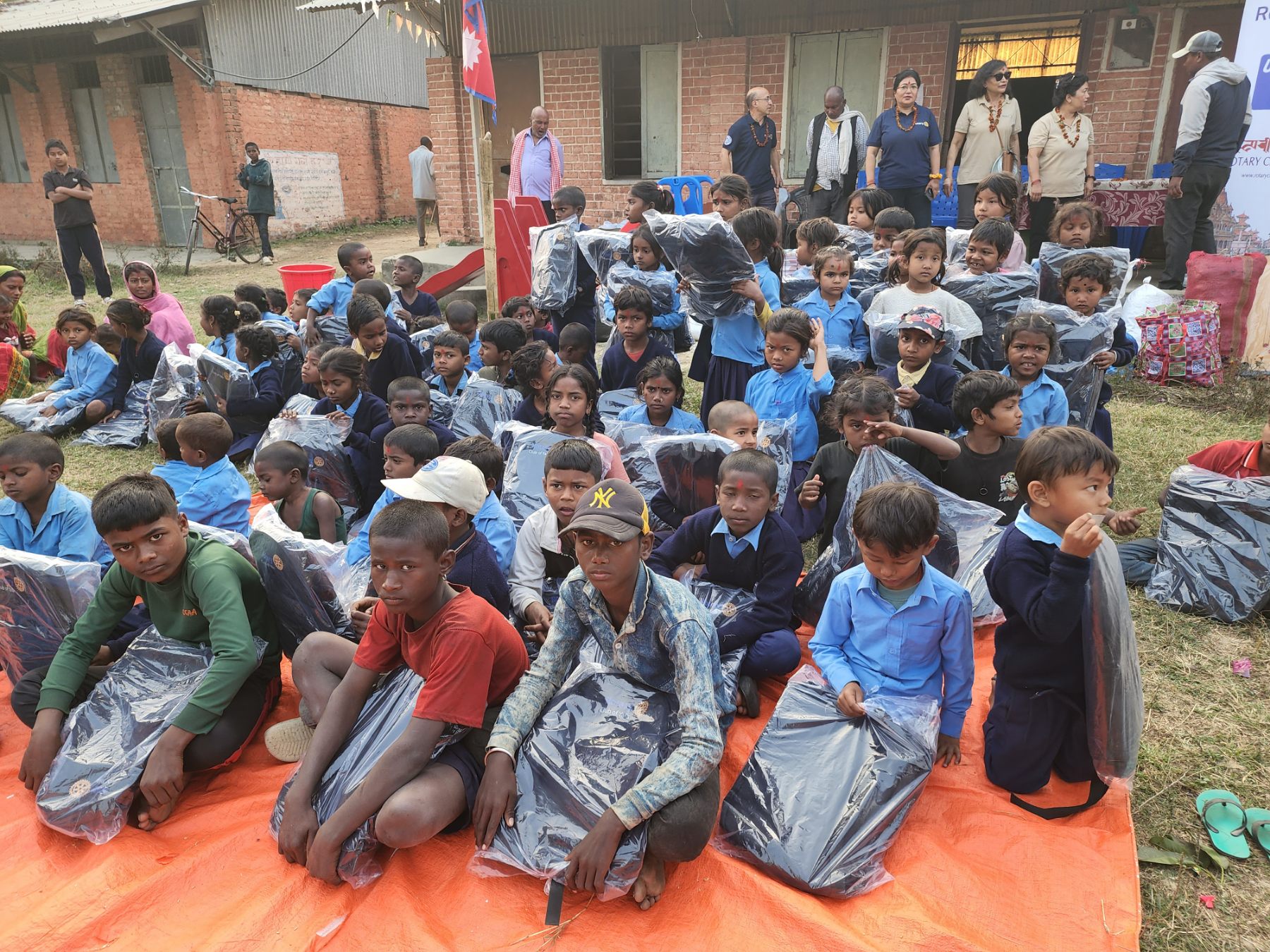 Distribution of Stationery and Cloths