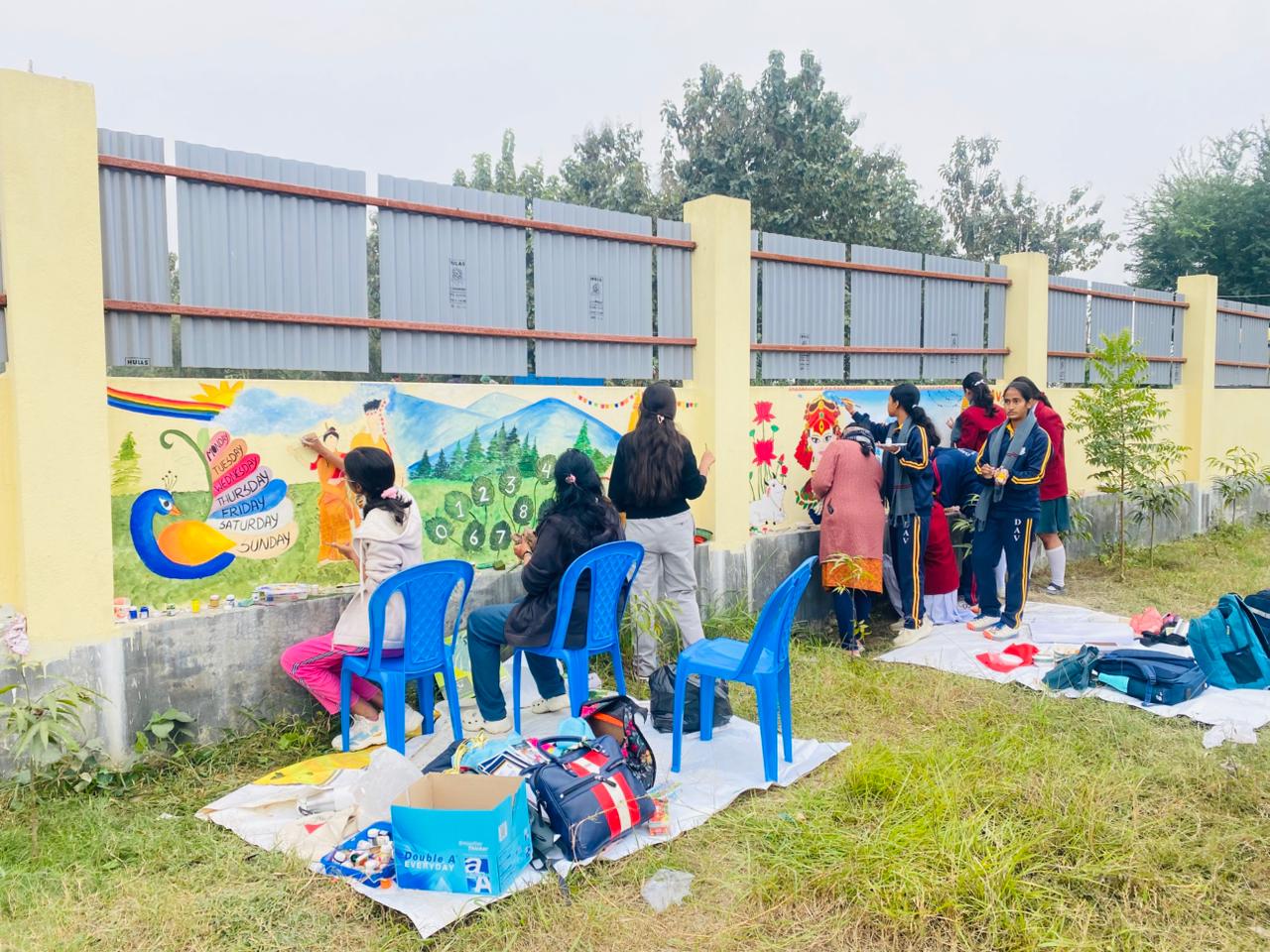 Walls for smiles- inter school Art Fellowship (Wall Painting)
