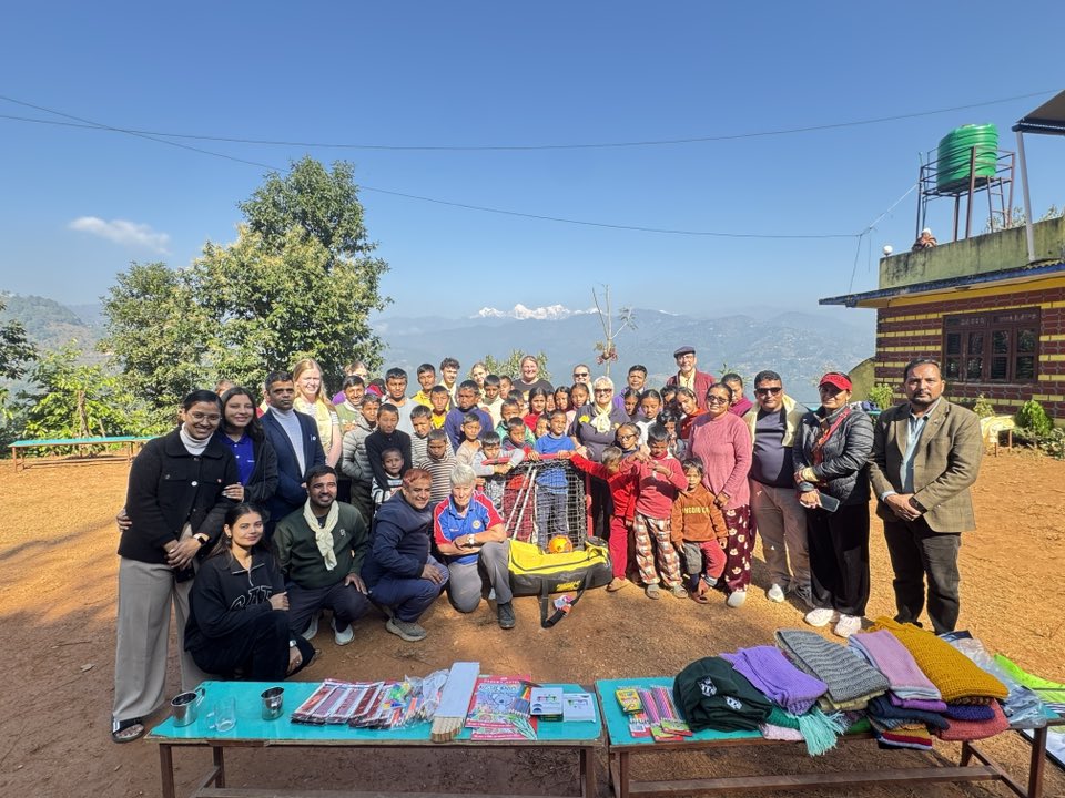 Cricket materials, warm clothes, and stationery items were handed over to Swabalambi Basic School
