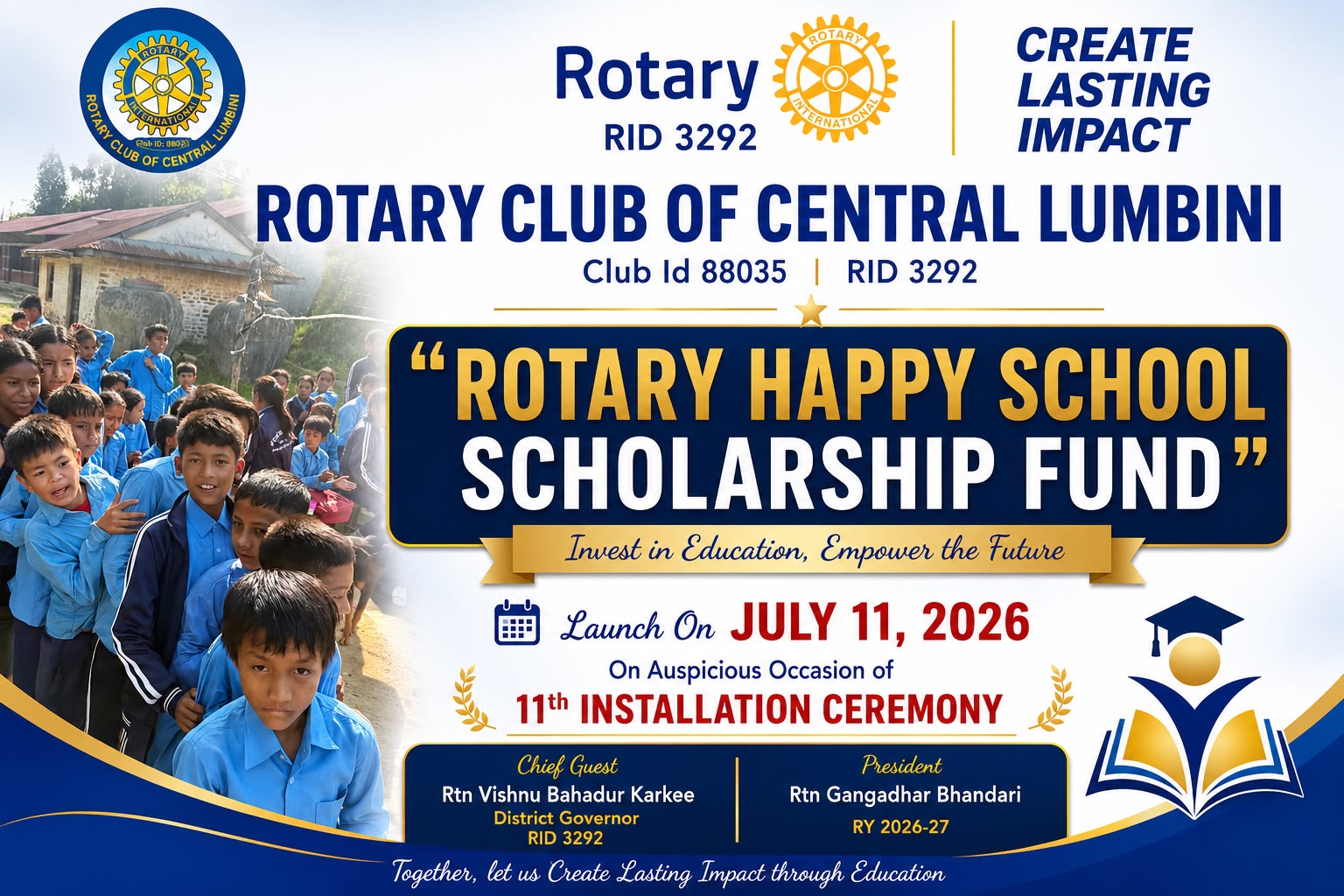Happy School Scholership Fund Of Rs 15.0 Lakhs