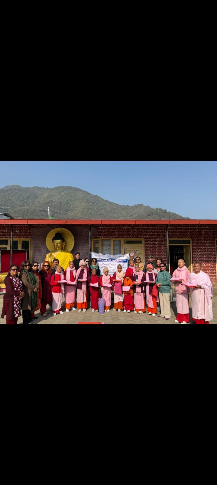 Peace Talk and Clothes distribution to Bhikchus