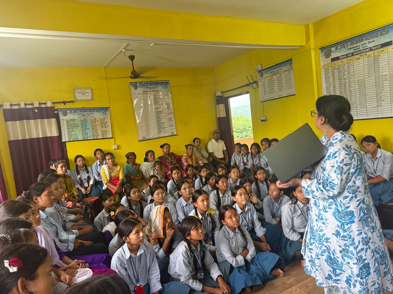 Stationary, Warm Clothes and Dashain Food Material Distribution  and Menstrual Hygiene Training Program